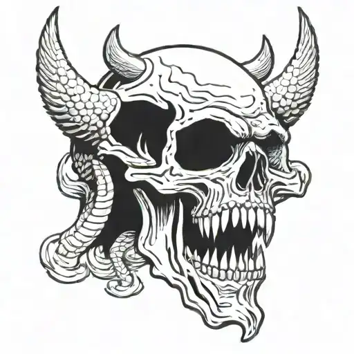 69Th Division Numbers On The Skull Of Cerberus