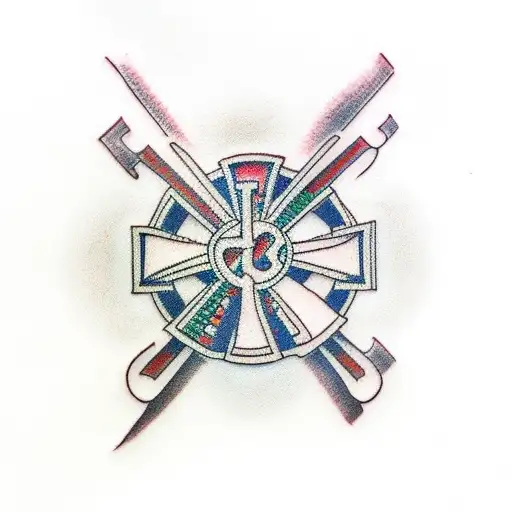 Christian Cross With Colon Cancer Ribbon