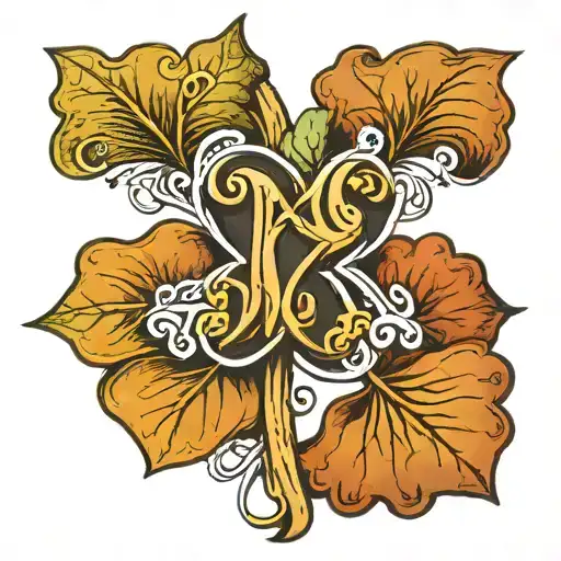 Roman Numeral 6 In A Clover Leaf