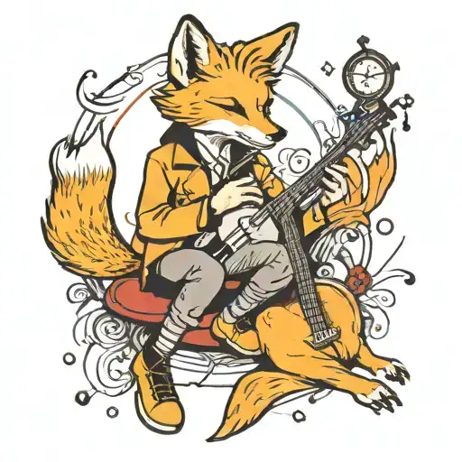 Little Prince And The Fox Listening To The Music