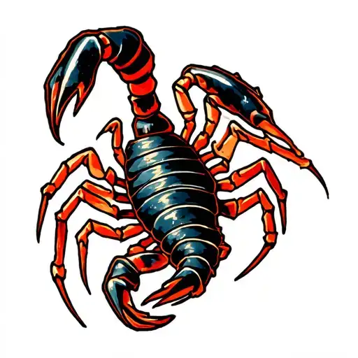 Scorpio Tattoo Black Color