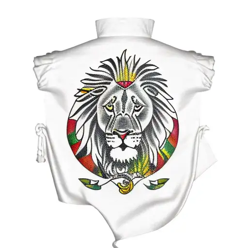 Jamaican Themed Full Sleeve With Lion And Hummingbird