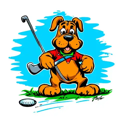 Scrappy Doo Holding Golf Club