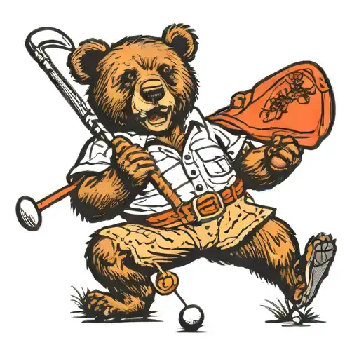 Bear Playing Golf