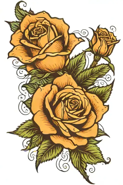 Rose With Skeltiton Hand Around It