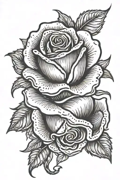 Rose With Skeltion Hand Around It