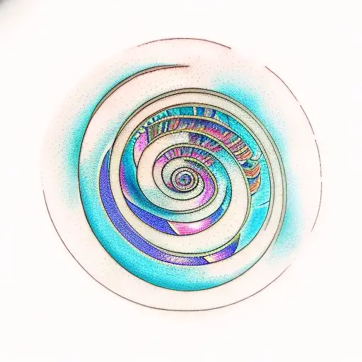 Two Spirals Reflective Pool Of Water