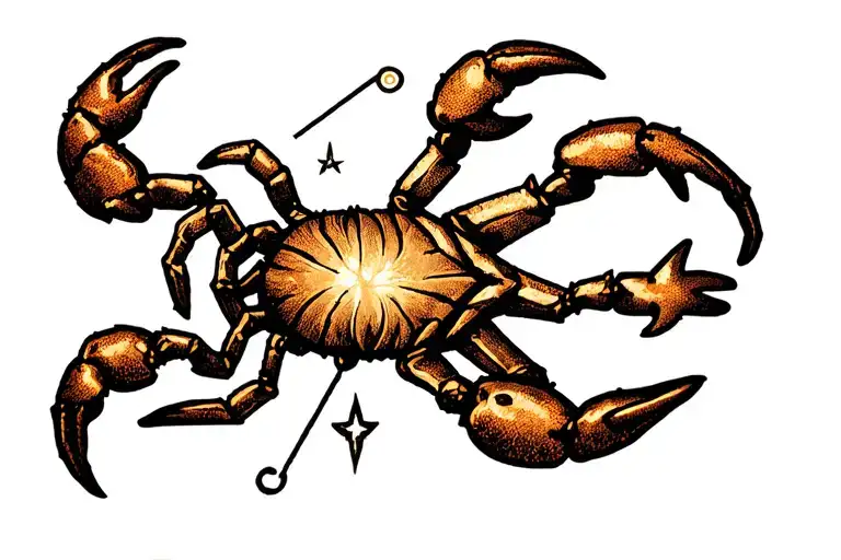 Scorpio Star Sign Tattoo Design Combining