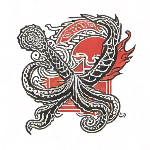Seattle Kraken Detroit Red Wings Logo