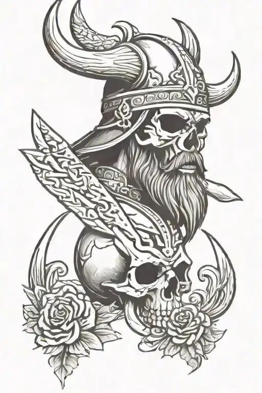 Viking Skull Wearing