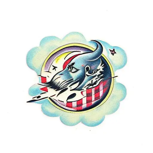 50'S Style Moon Smoking Weed