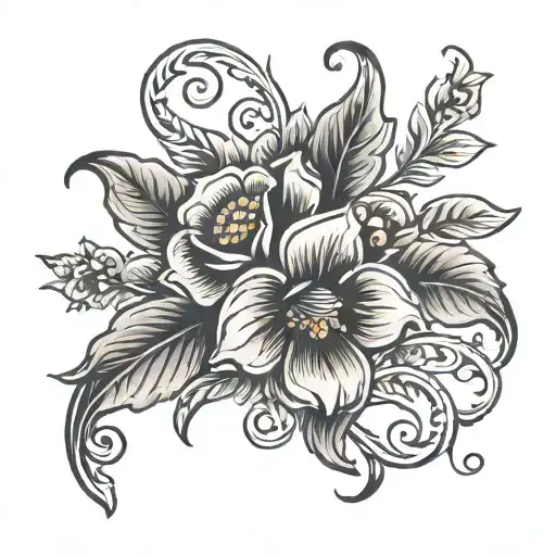 Flower With Vine Wrapping