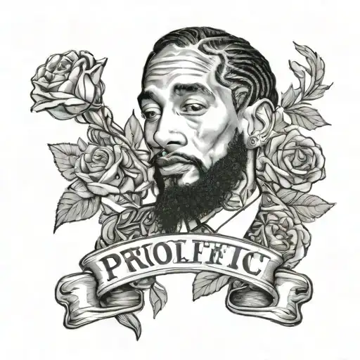 Prolific Word Tattoo With Nipsey Hussle