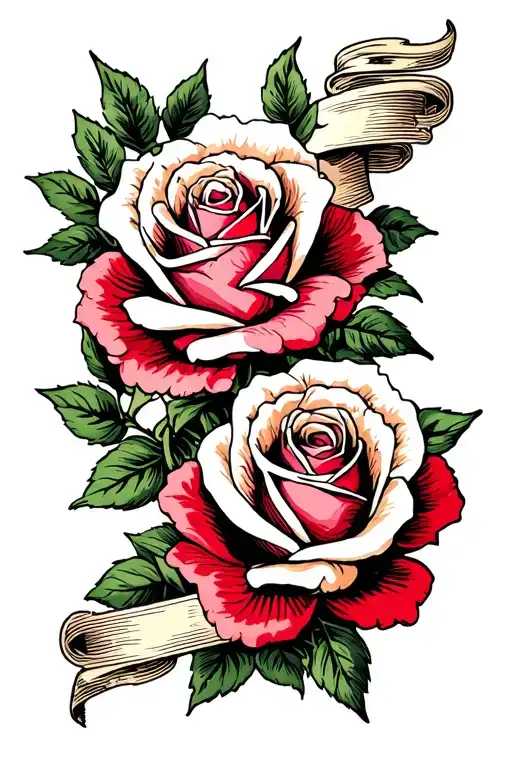 Roses Scroll Wrapped