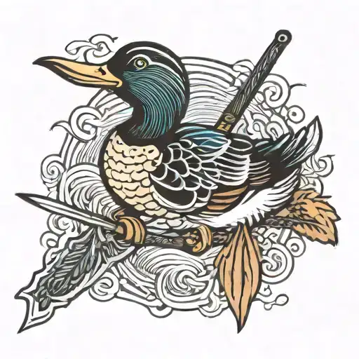 Duck With Samurai Sword