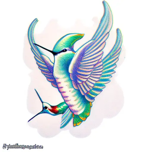 Hummingbirds And A Snake