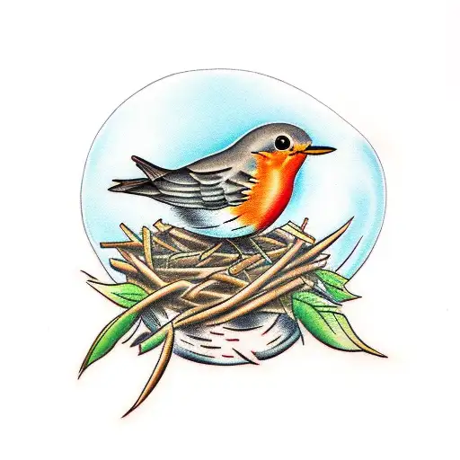 Robin Tearing Up Its Own Nest