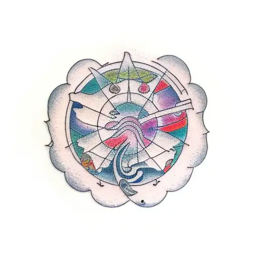 Meditation Inside Enso Circle