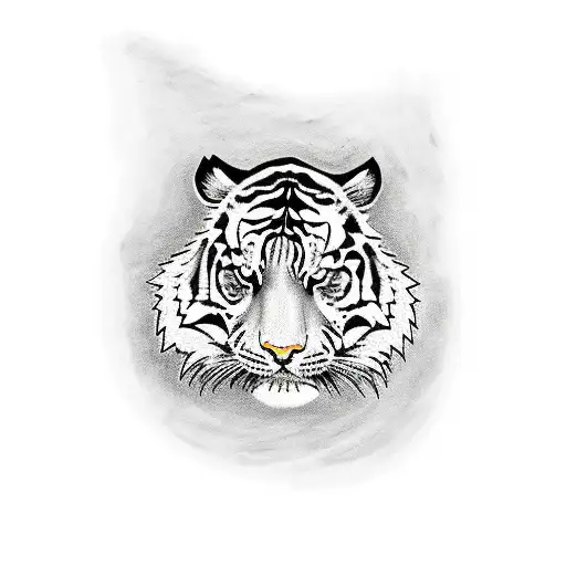 Tiger With Shading In Back