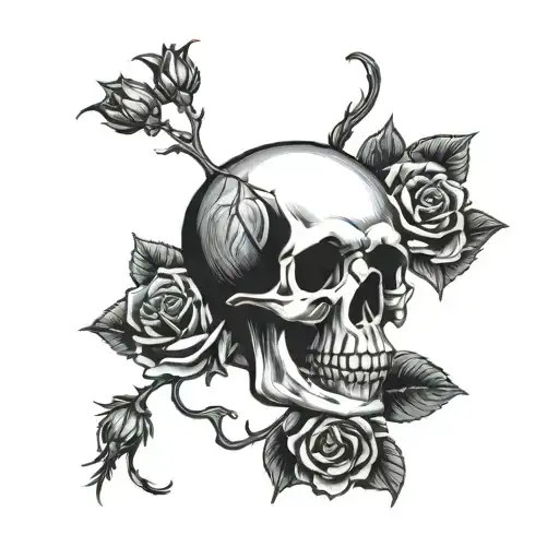 Skull And Roses