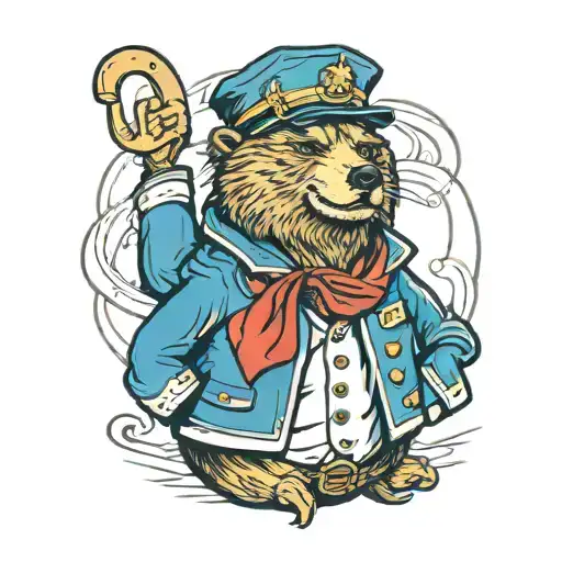 Captain Bear With A Blue Coat
