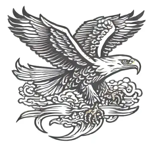 Bald Eagle Riding Hellfire Missile