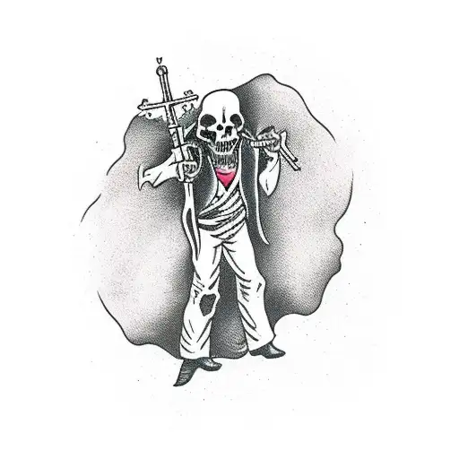 Grim Reaper With Explosion In Background