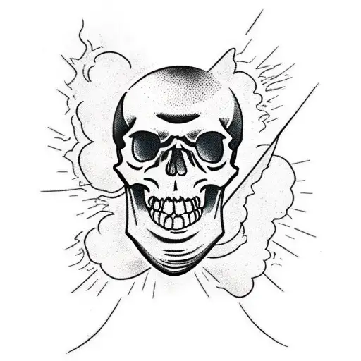 Skull With Explosion