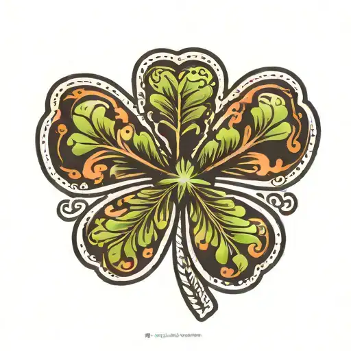 4 Leaf Clover Irish Style Shamrock