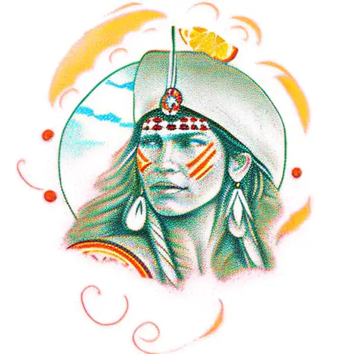 Gif Native American Cowgirl And Oranges