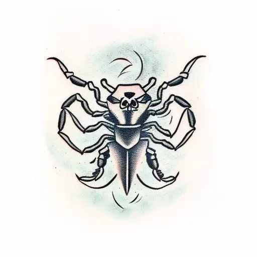 Scorpion With Skull On It