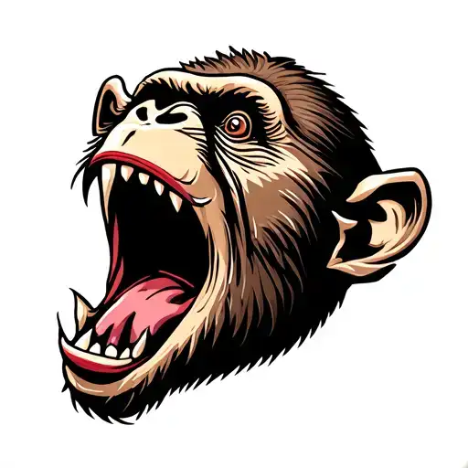 Traditional Monkey Head Screaming