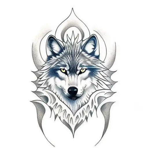 Tribal Wolf Full Body