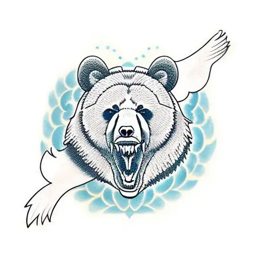 Combat Bear With A Dove On His Shoulder