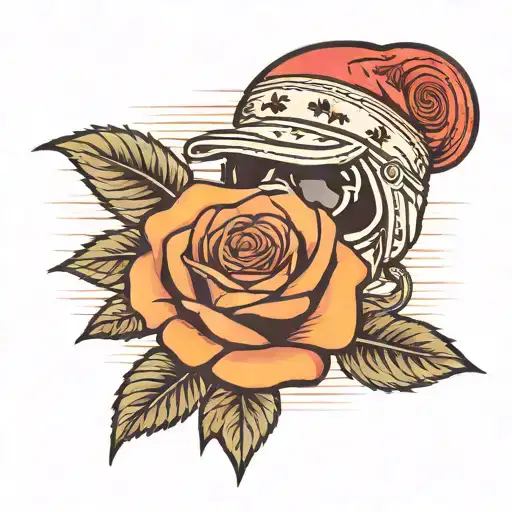 Rose With Ski Mask Admiring A Sunset