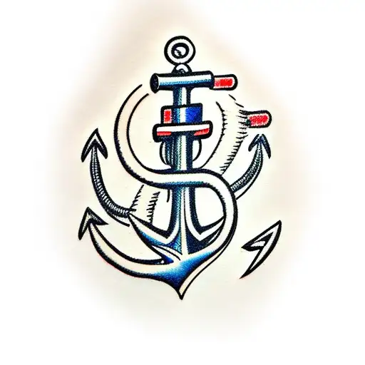 Anchor With Roller Coaster Track