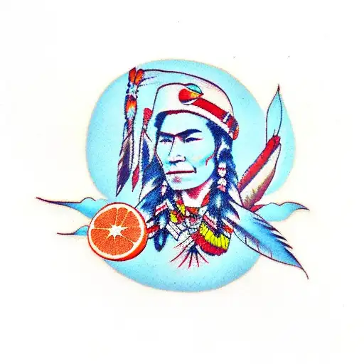 Gif Native American Cowgirl And Oranges