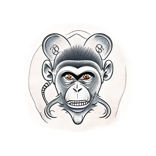 Monkey Eating Pancake