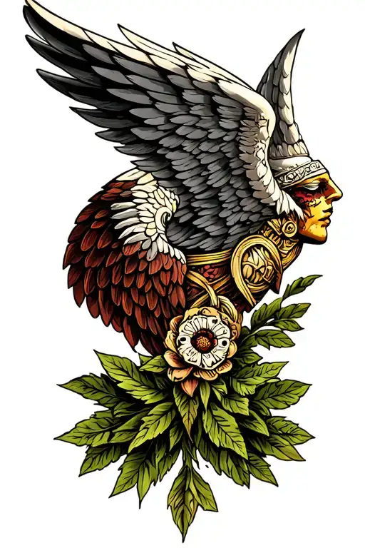 Valkyrie Wings Intertwined Symbolizing Growth