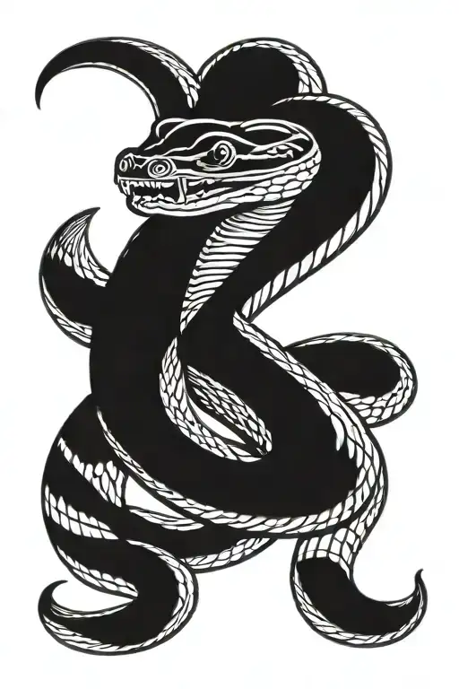 Coiled King Cobra Snake