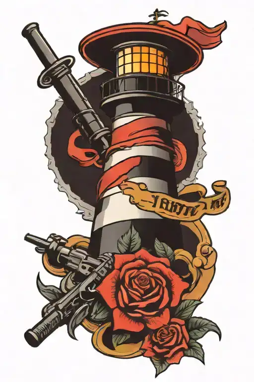 A Lighthousewith Gun