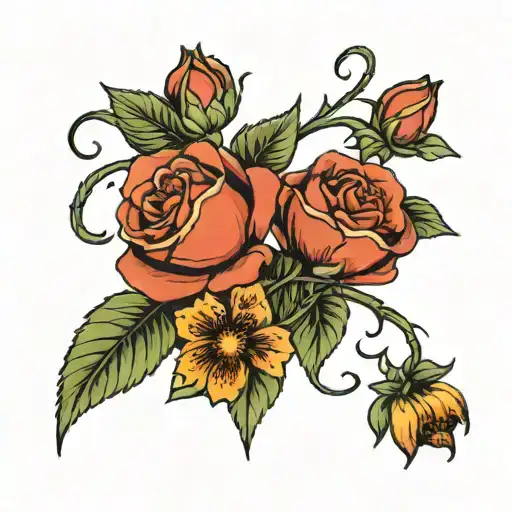 Birth Flowers Intertwined