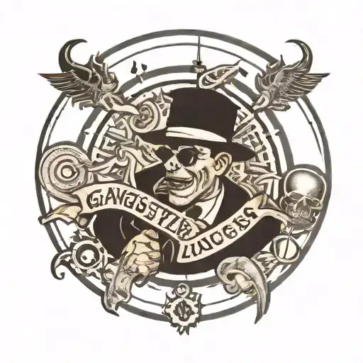 Gangster Quote In A Circle And Chaos Happening Inside The Circle