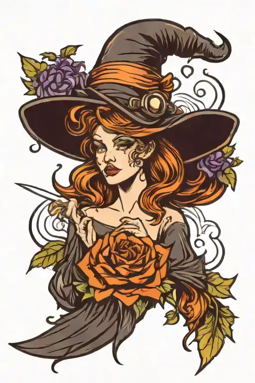 Witchy Line Art