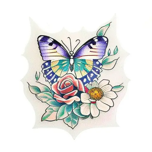 Book With Butterflies And Flowers