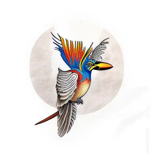 Papua New Guinea Bird Of Paradise With The Words Rome&elise