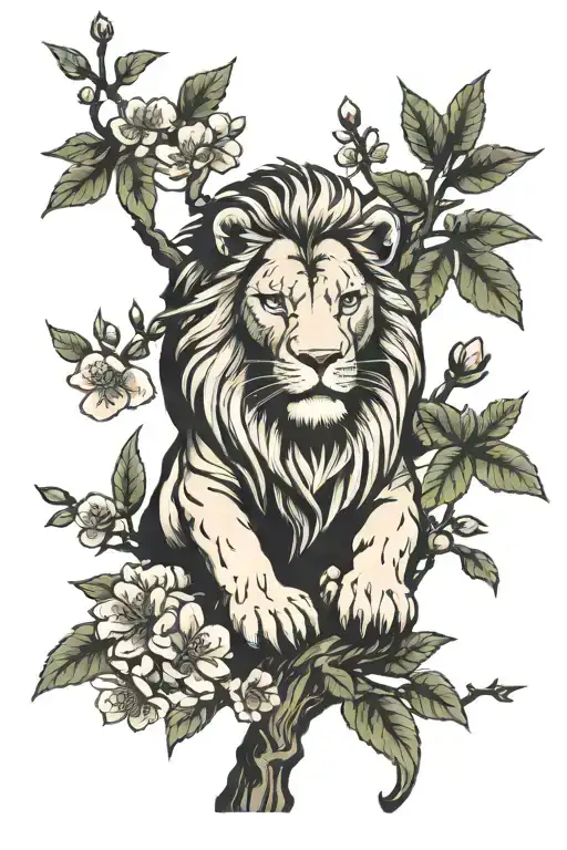 Lion Cherry Blossom Tree