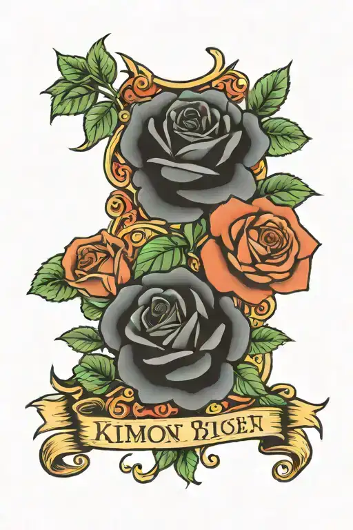 Rose Growing With Name Kimon