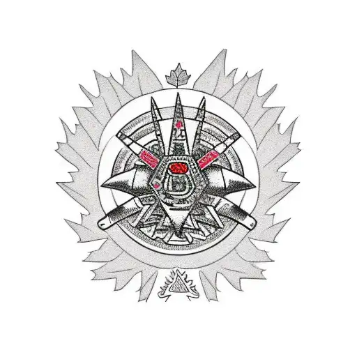 Combine Aztec Calendar With Canadian Maple Leaf