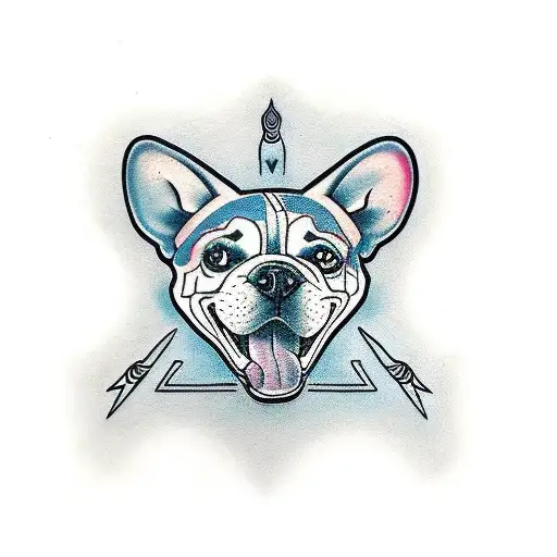 Borador Dog Ears And Tail Outline